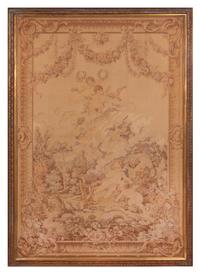 A Framed Aubusson Style Tapestry
