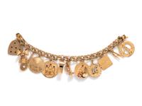 YELLOW GOLD CHARM BRACELET