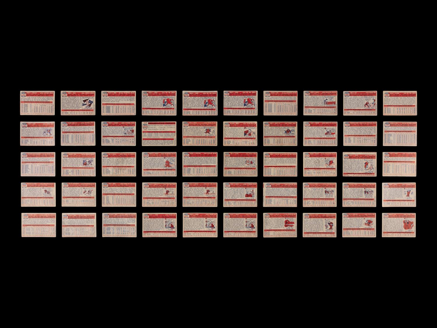 A Collection of 1957 Topps Baseball Cards Including Hall of Famers and Rookies (241)