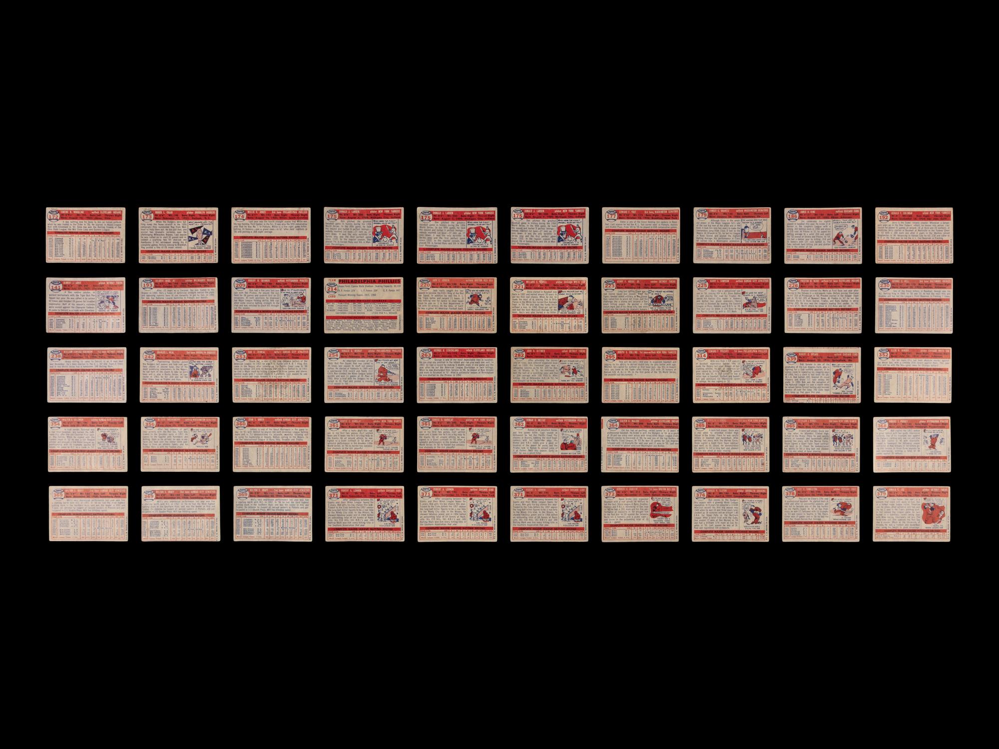 A Collection of 1957 Topps Baseball Cards Including Hall of Famers and Rookies (241)