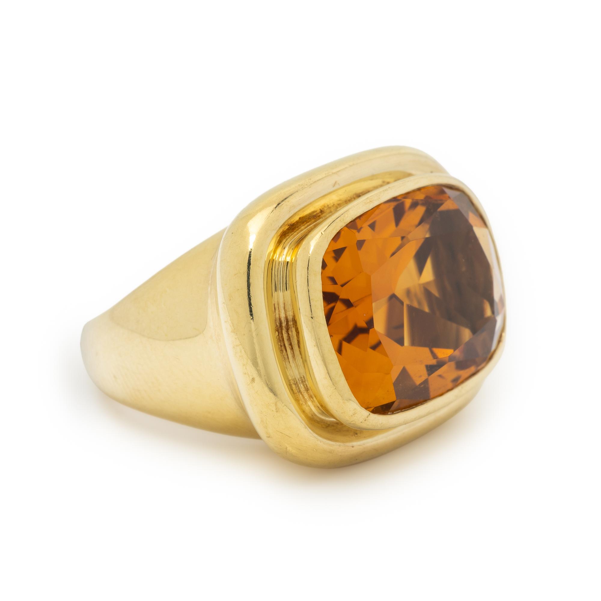 TIFFANY & CO., PALOMA PICASSO, CITRINE AND YELLOW GOLD RING