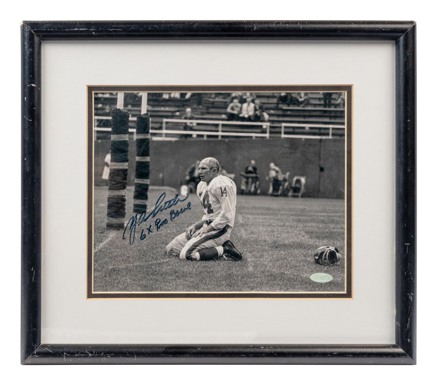 A Group of New York Giants Hall of Fame Signed Autograph Items Including Lawrence Taylor Signed Helmet,