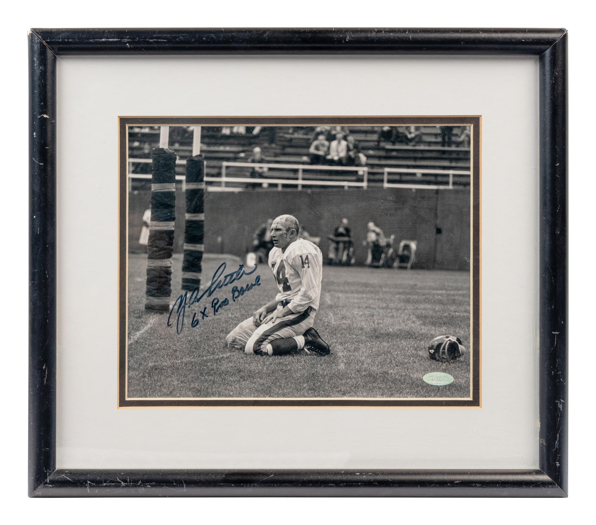 A Group of New York Giants Hall of Fame Signed Autograph Items Including Lawrence Taylor Signed Helmet,