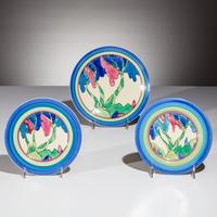 Clarice Cliff (English, 1899–1972) — Rudyard pattern, Three Platters
