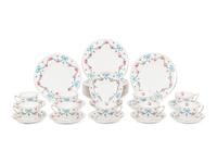 A Crown Staffordshire Blue Bow Porcelain Dessert Service