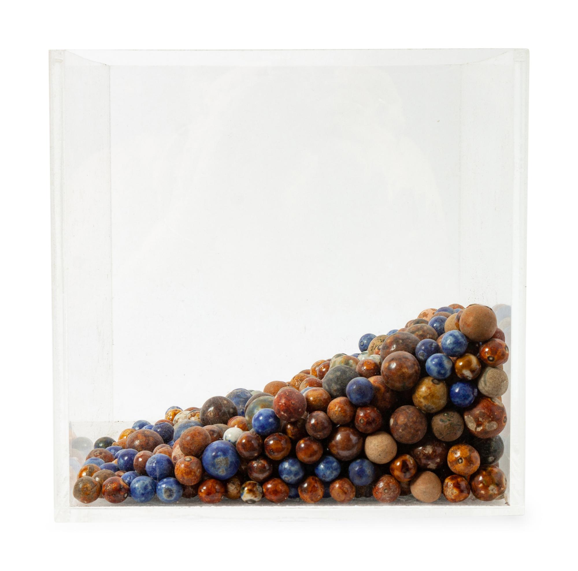 An Early Collection of Glass and Clay Marbles