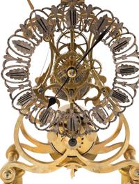 An English Brass Single-Fusée Skeleton Clock
