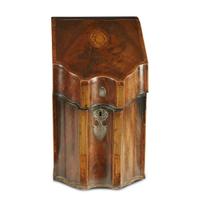 Federal inlaid mahogany knife box circa 1800