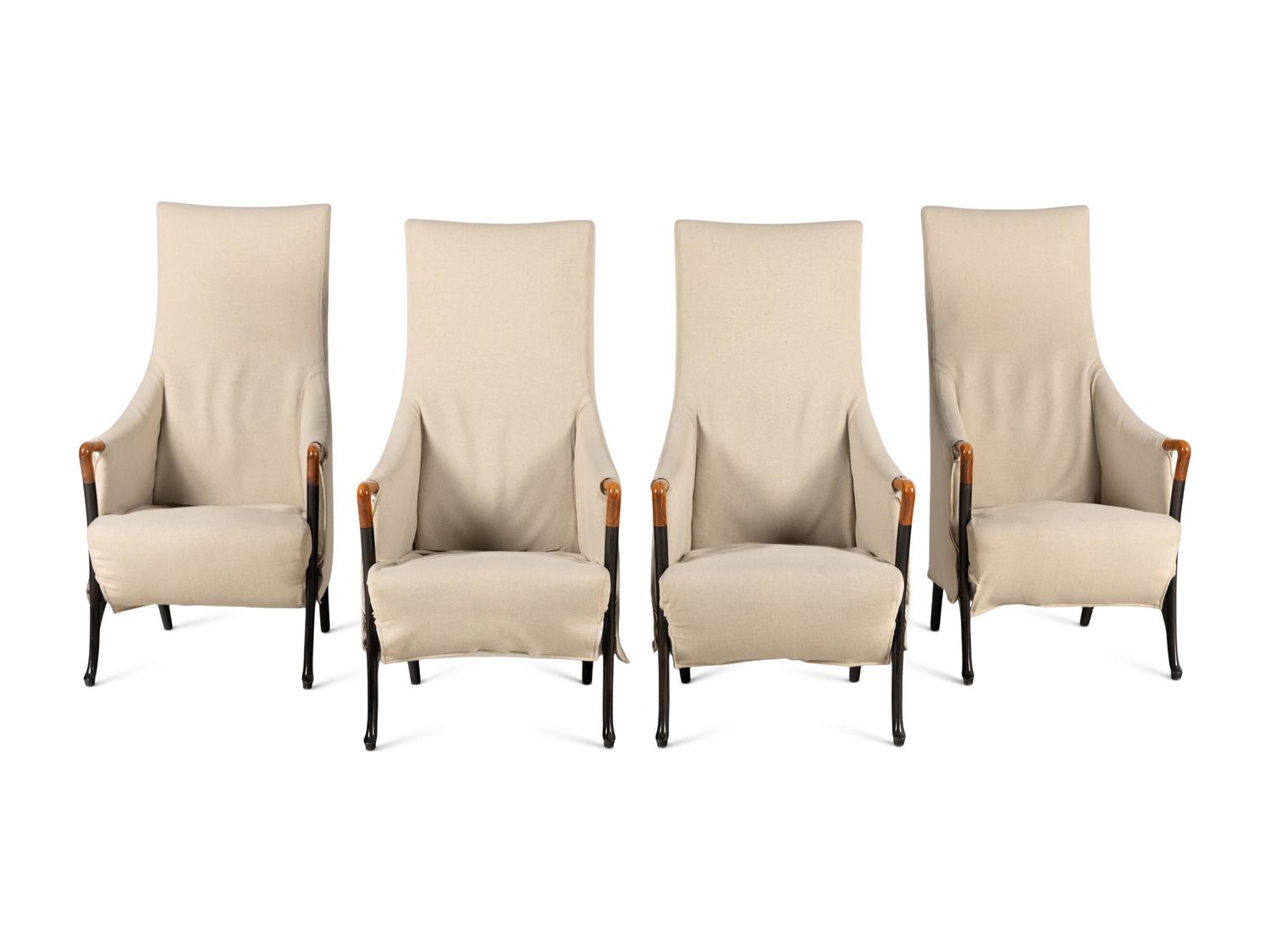 A Set of Four Giorgetti Progetti Armchairs