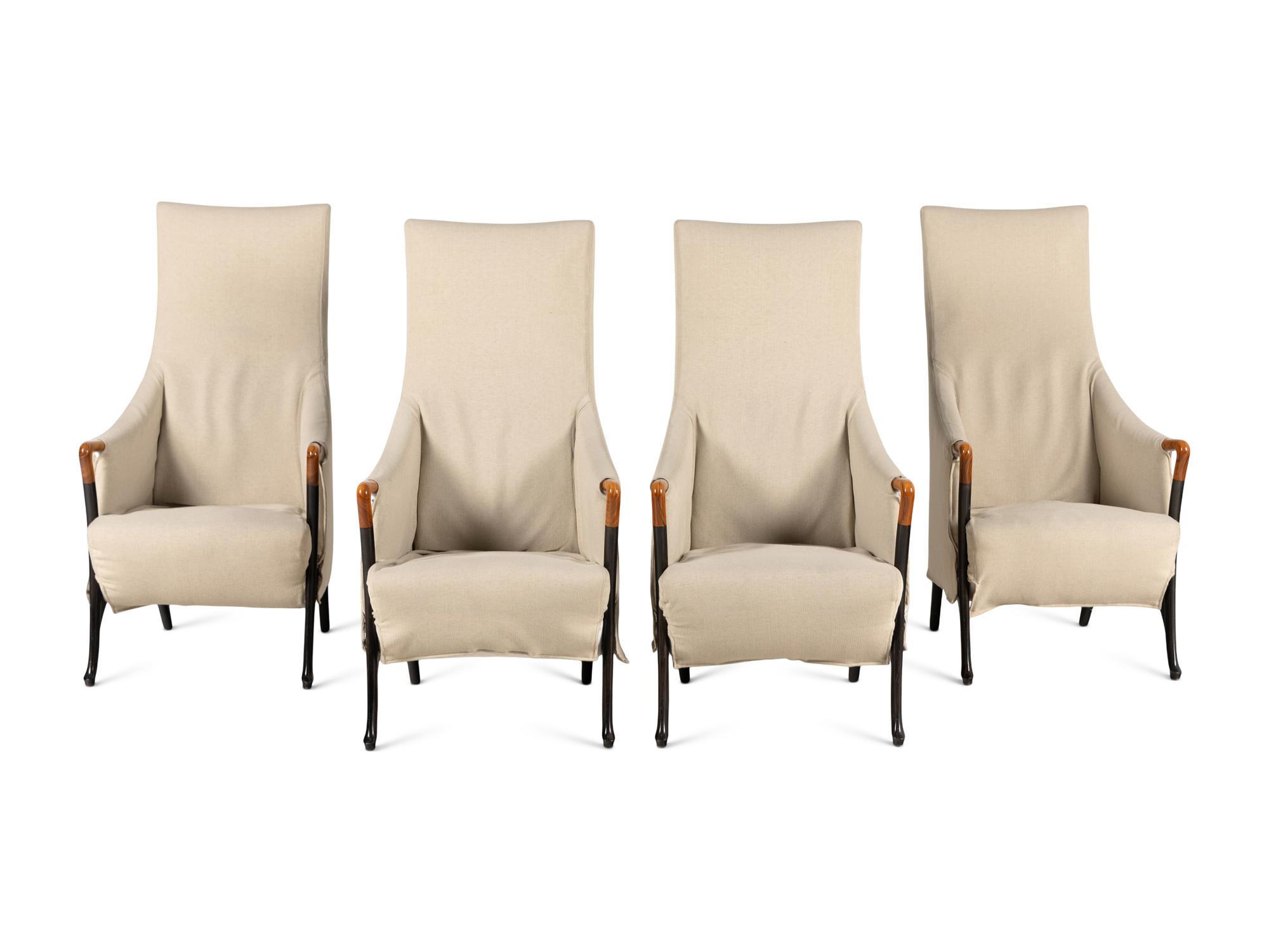 A Set of Four Giorgetti Progetti Armchairs