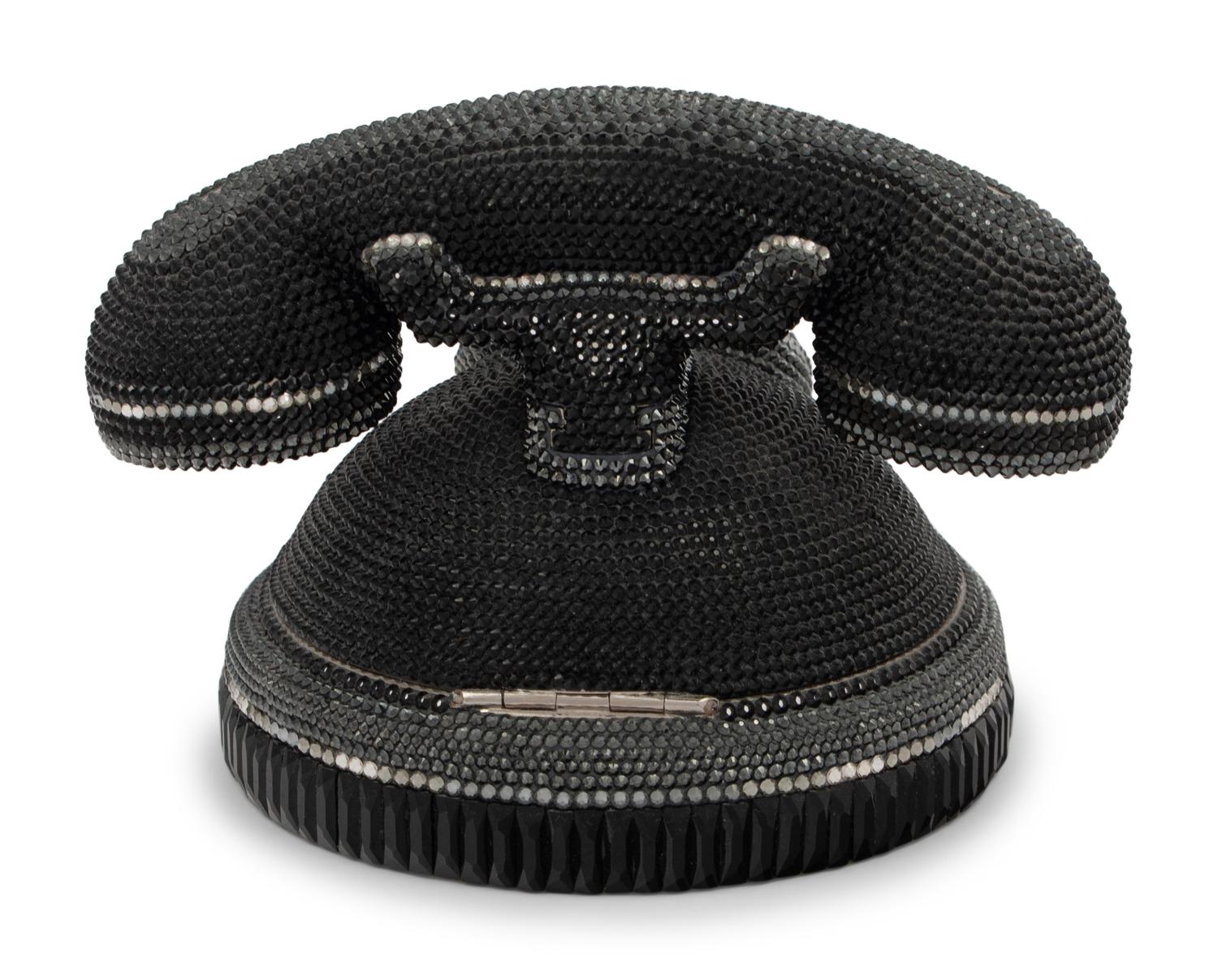 Judith Leiber Collector's Edition Black Rotary Phone Minaudière