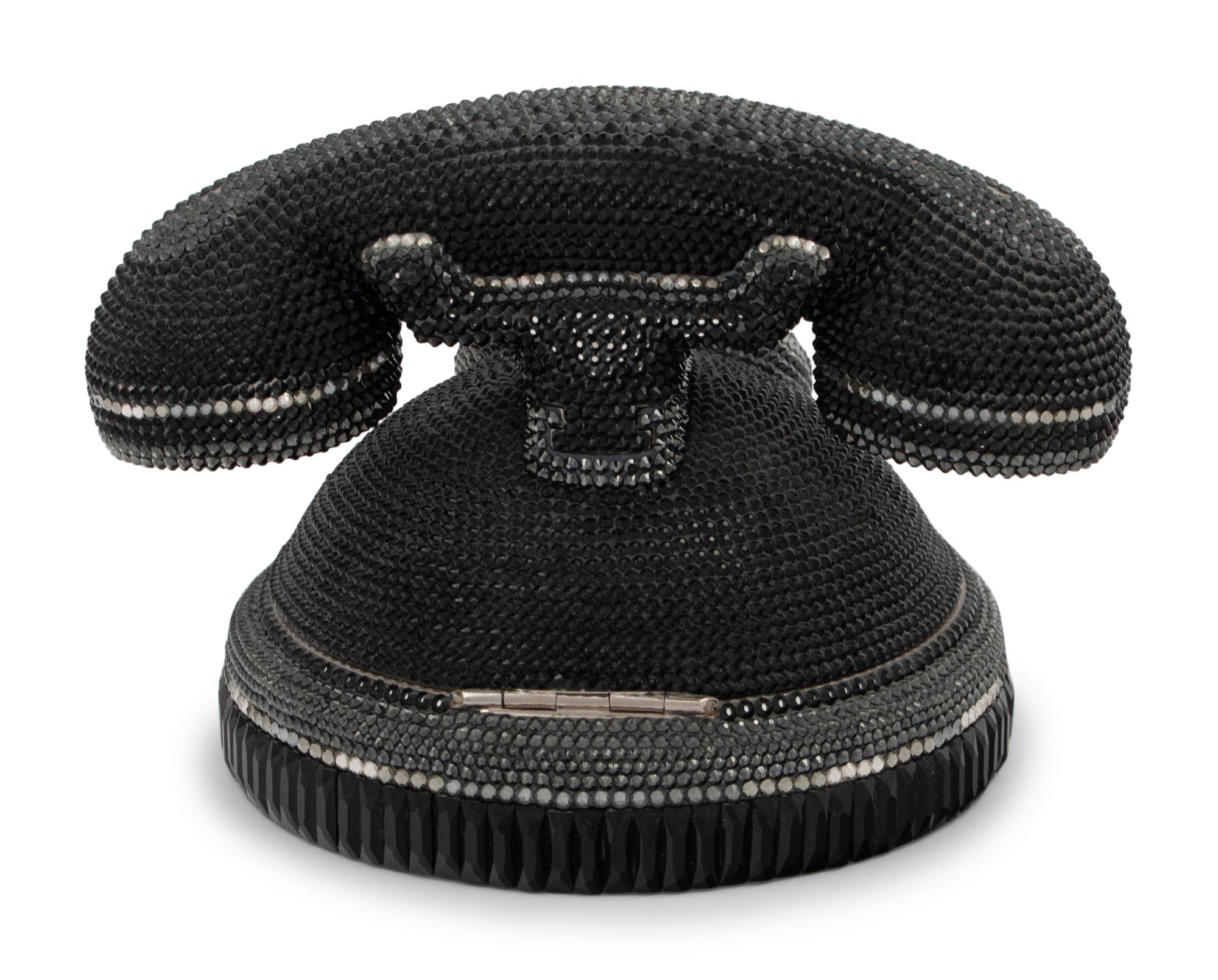 Judith Leiber Collector's Edition Black Rotary Phone Minaudière