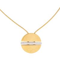 MOVADO, BICOLOR GOLD AND DIAMOND PENDANT NECKLACE