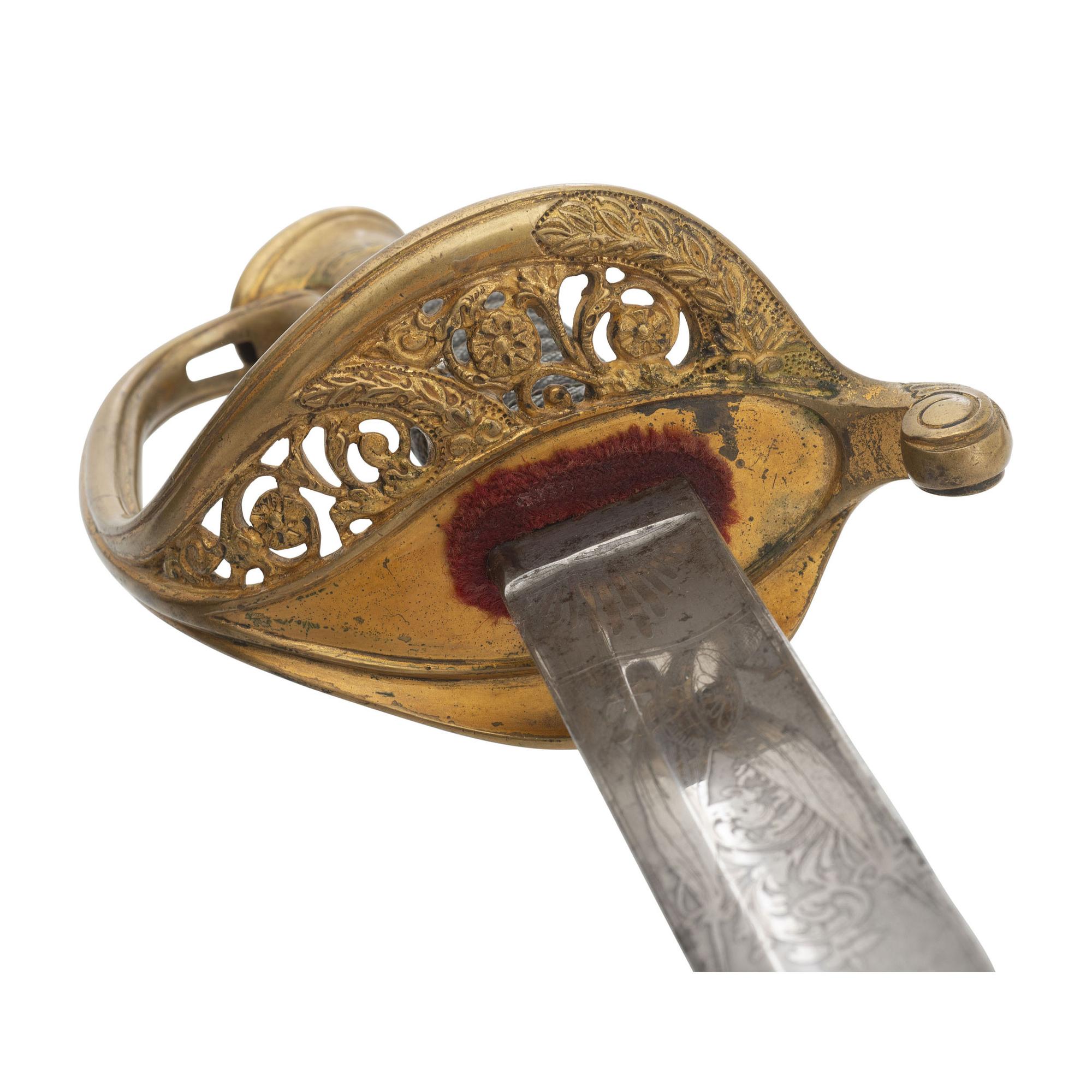 Imported US Model 1850 Foot Officers Sword Presented to Capt. E.R. Lee 11th CT from the Sharps Rifle Factory - KIA at New Bern with CDV