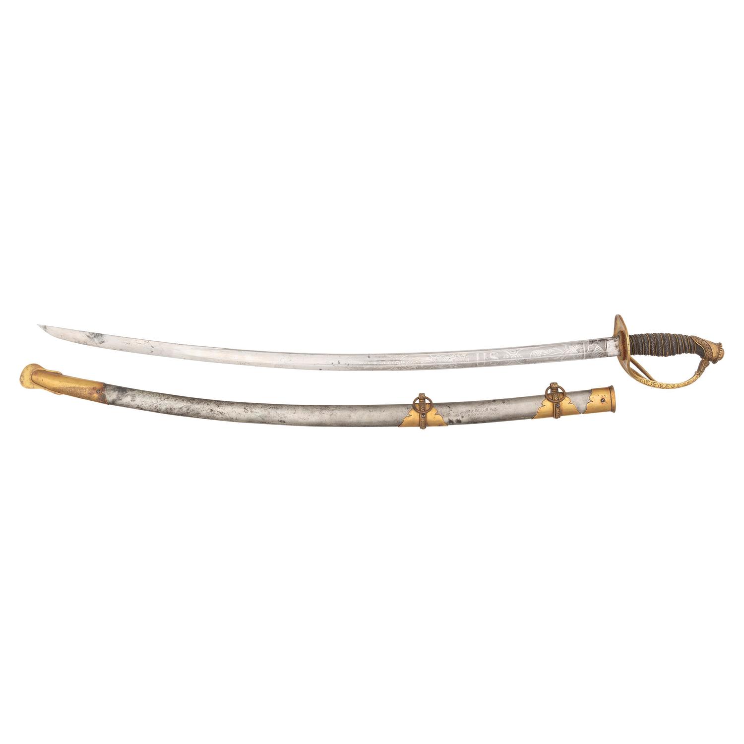 Published Tomes, Son & Melvain Field Grade Cavalry Officers' Sword Presented to Lt. Col. S.M. Fuller - 4th Maine Infantry