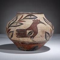 Zia Parrot Pottery Jar