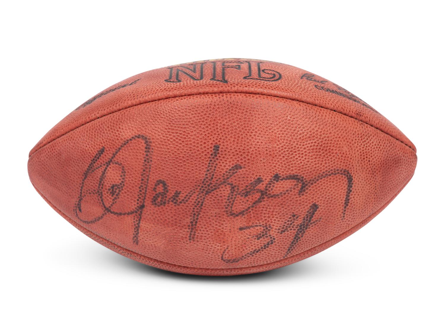 A Bo Jackson Boldly Signed Autograph Wilson NFL Football,