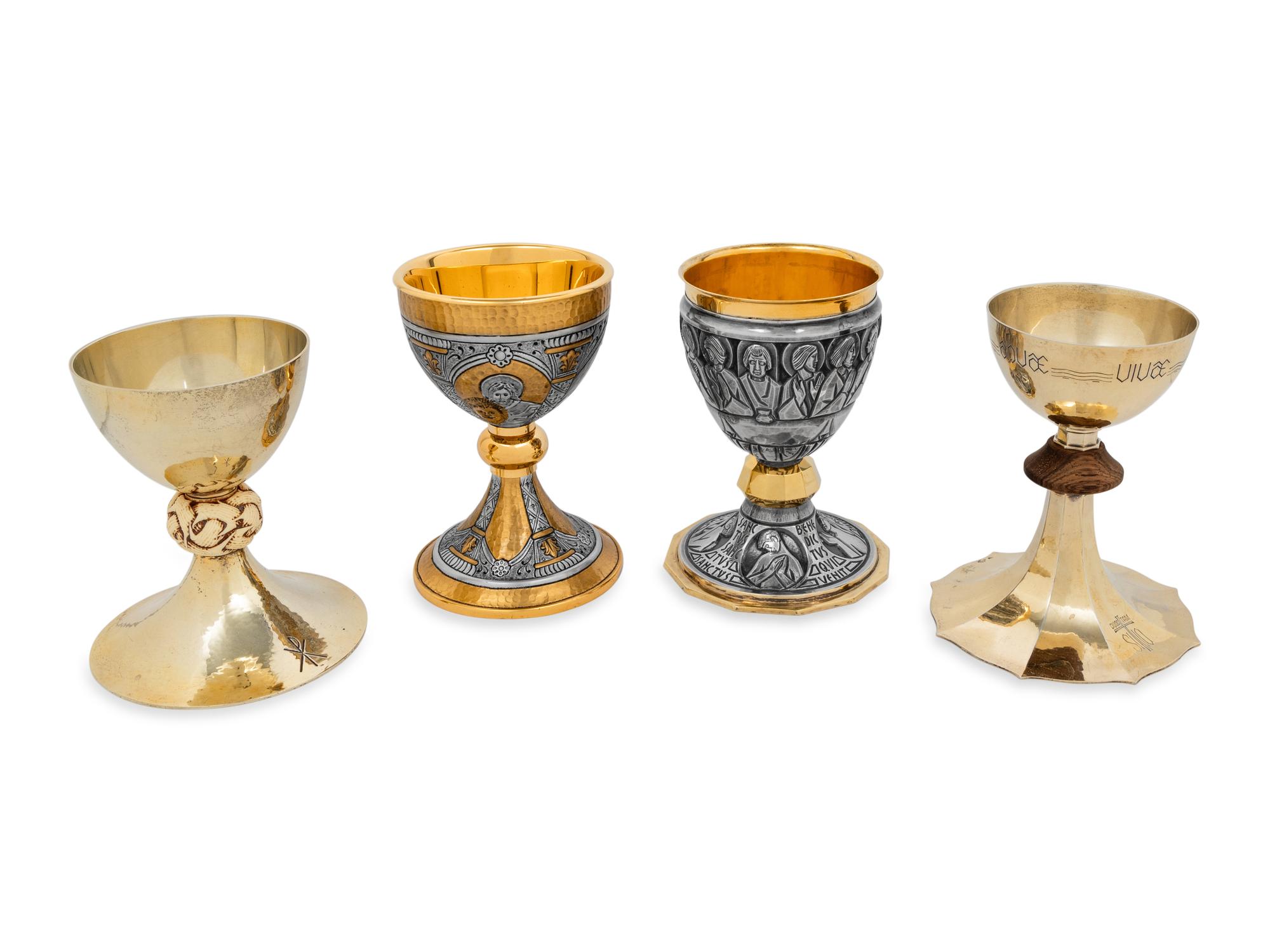 Two Silver Communion Chalices