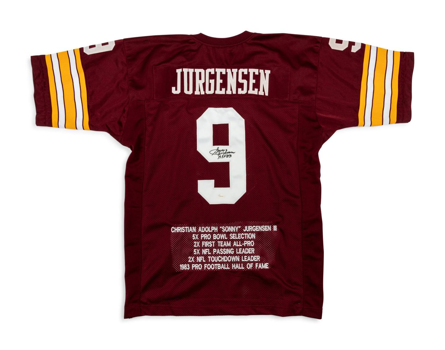 A Group of Washington Redskins Hall of Fame Signed Autograph Items,