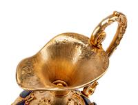 A Continental Amethyst Mounted and Enameled Silver-Gilt Ewer