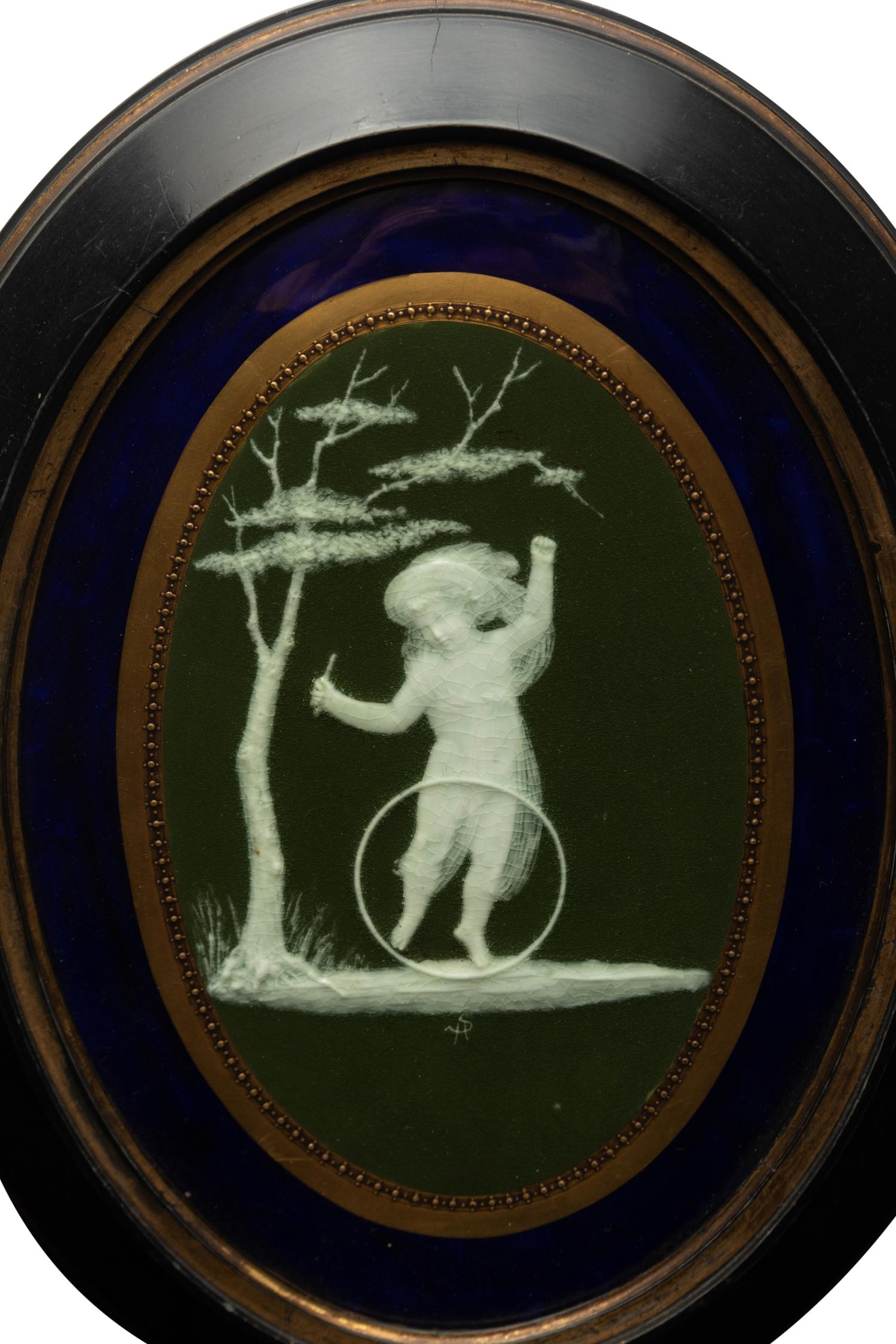 An English Pâte-Sur-Pâte Porcelain Panel