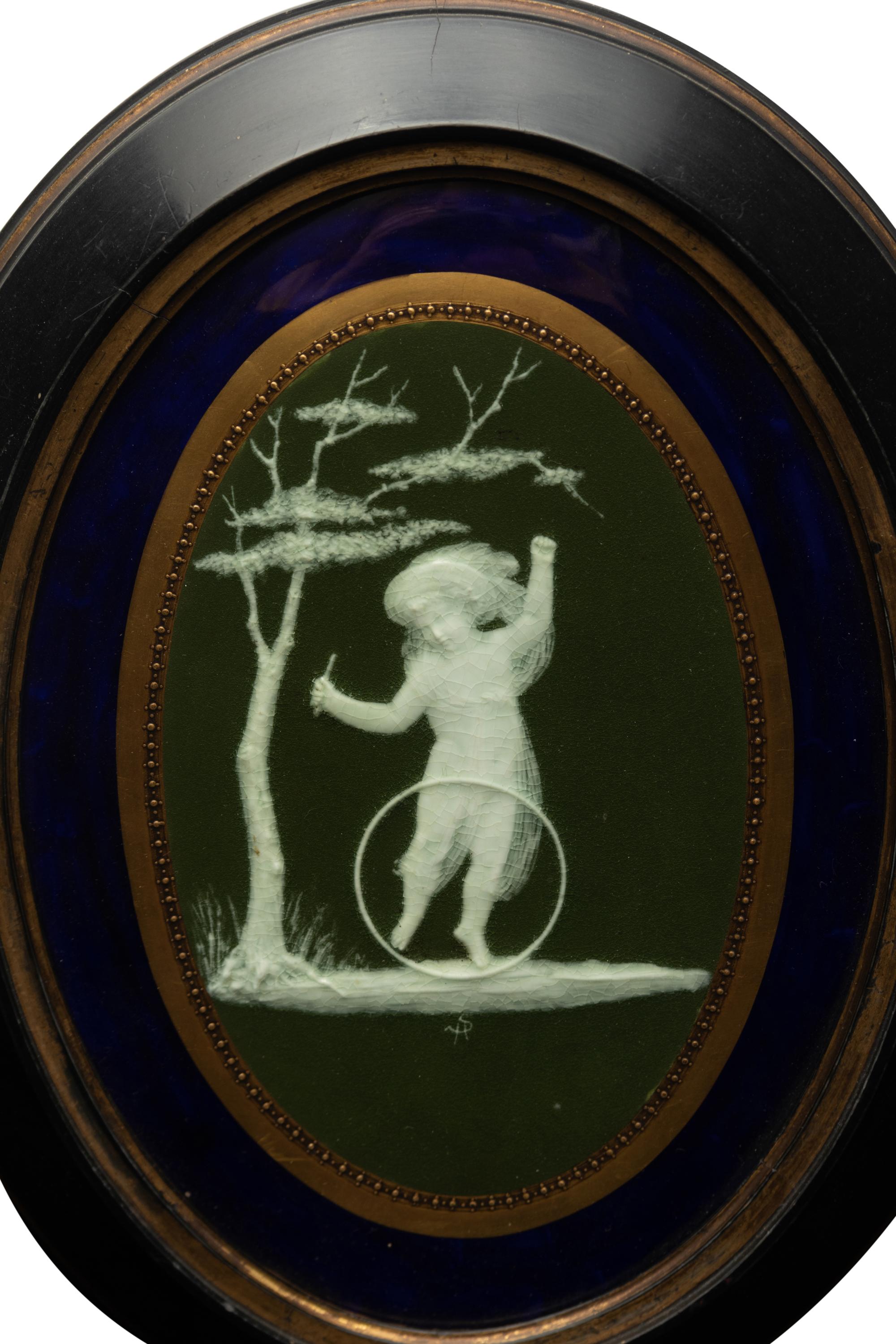 An English Pâte-Sur-Pâte Porcelain Panel