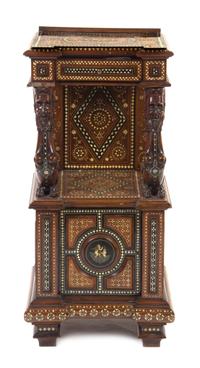 A North Italian Marquetry Side Table, LATE 19TH CENTURY, Height 37 1/2 x width 17 1/4 x depth 15 7/8 inches. — LATE 19TH CENTURY,