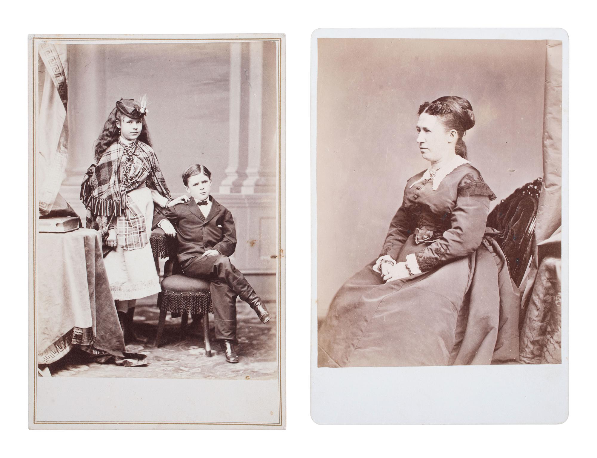 [GRANT, Ulysses S. (1822-1885)]. A group of 7 photographs of Ulysses S. Grant and his family.