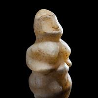 A Greek Marble Steatopygous Idol