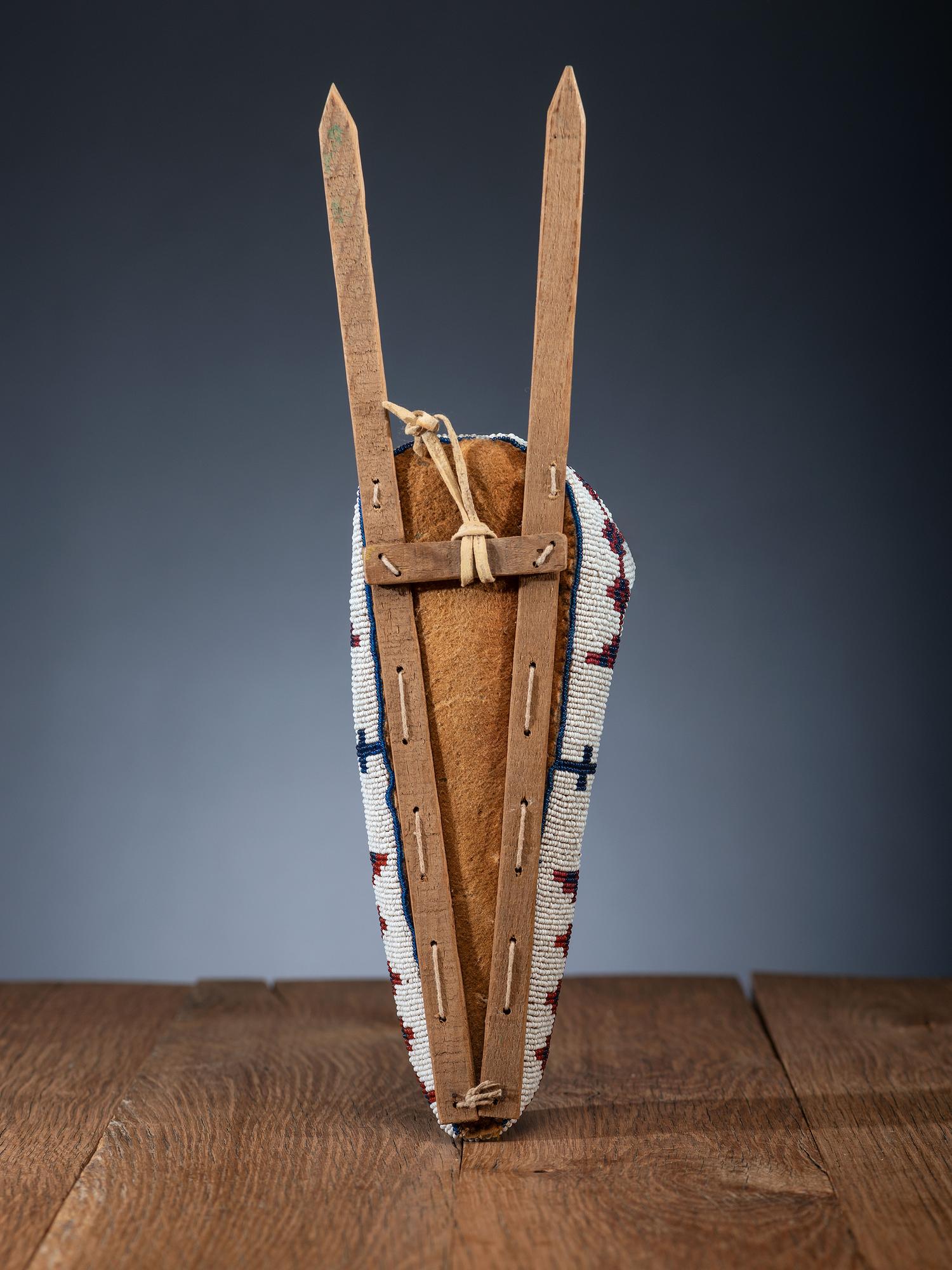 Central Plains Beaded Hide Toy Cradle