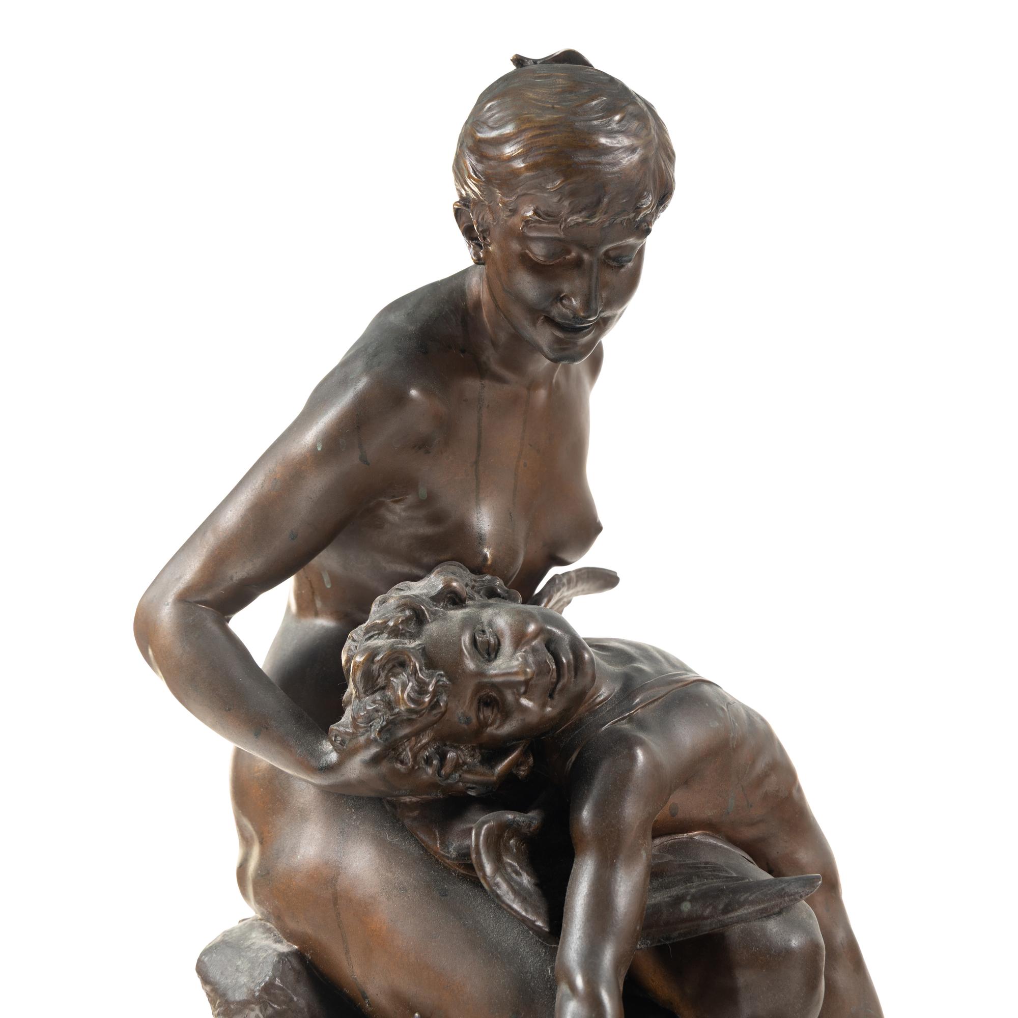 Emmanuel Dolivet (French, d. 1911) — Woman with Cupid