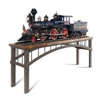 A 7 1/2-Inch Gauge Live-Steam Model Train of a New York Central and Hudson River Rail Road Engine and Tender with Stand