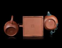 Three Chinese Yixing Pottery Teapots