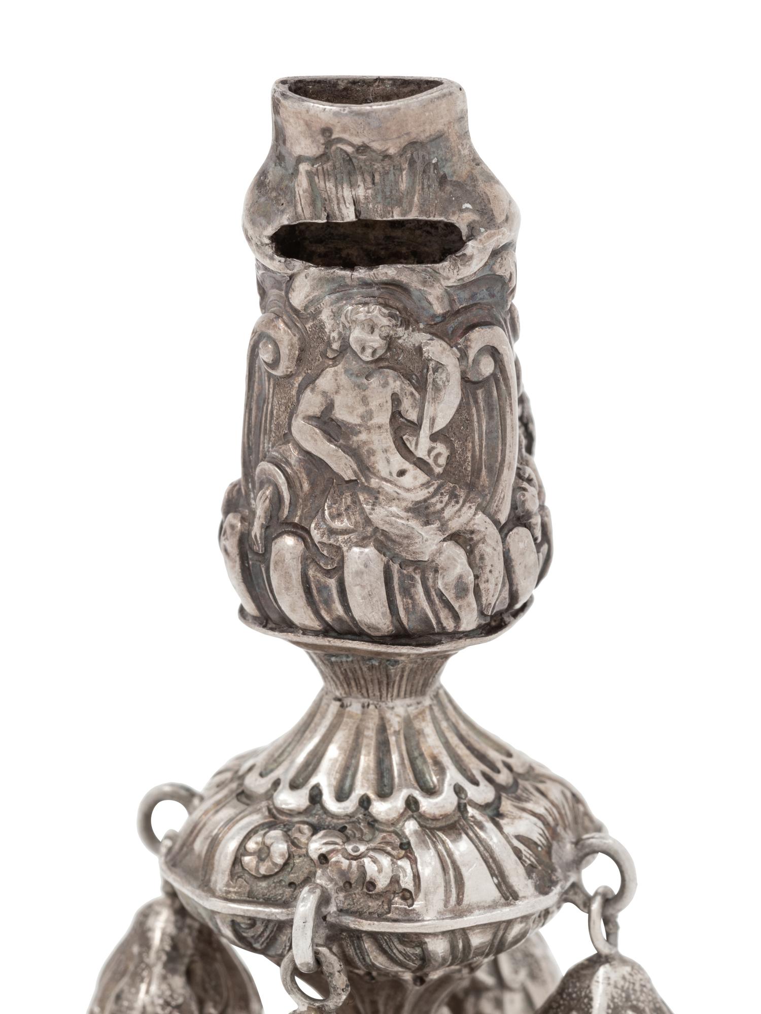 Four Silver Baby Rattles