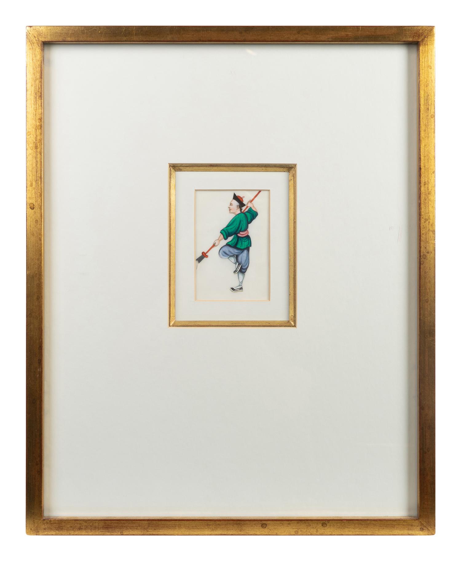 A Set of Twelve Chinese Export Pith Paintings — 19TH/20TH CENTURY