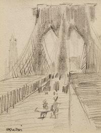 John Marin (American, 1870–1953) — Brooklyn Bridge