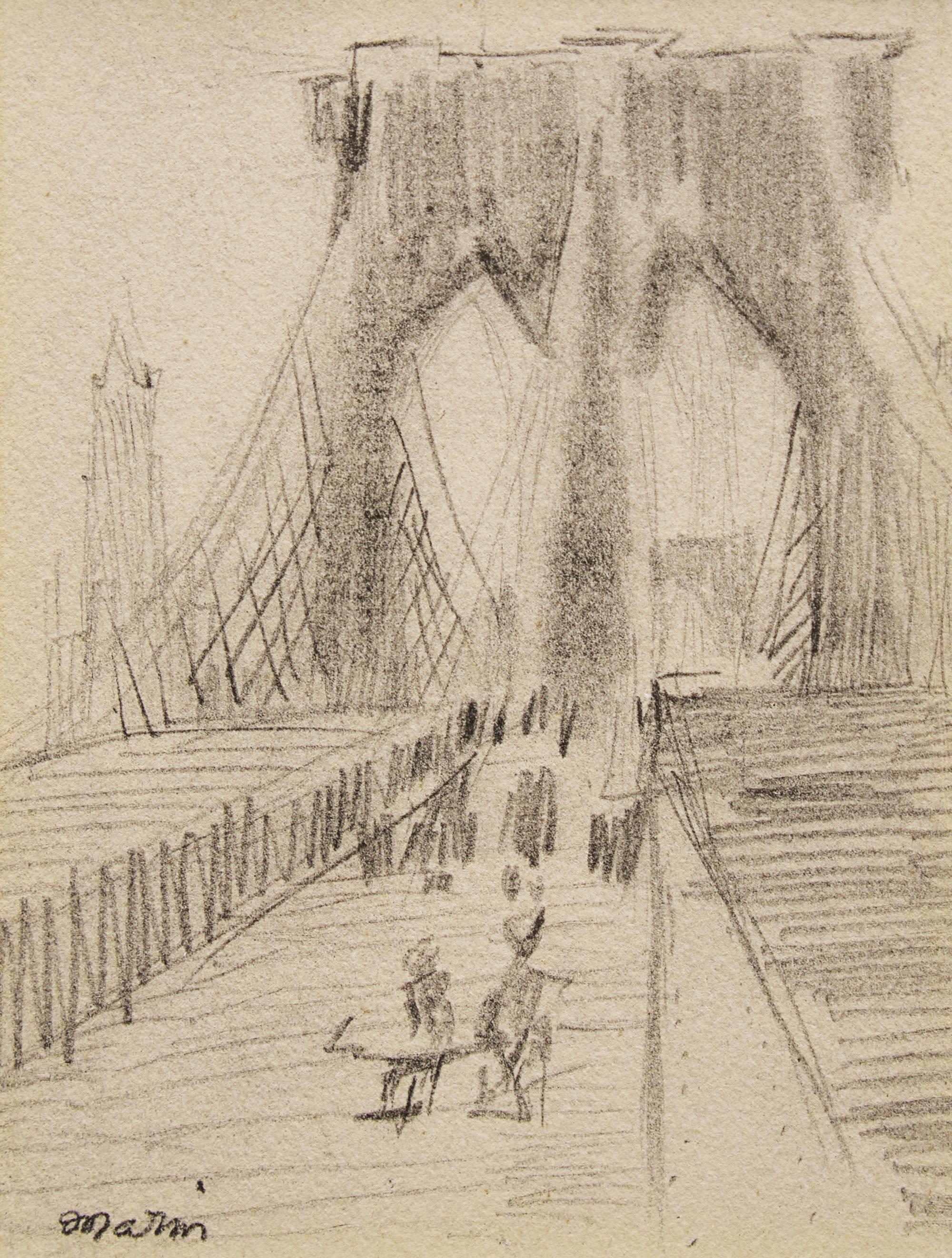 John Marin (American, 1870–1953) — Brooklyn Bridge
