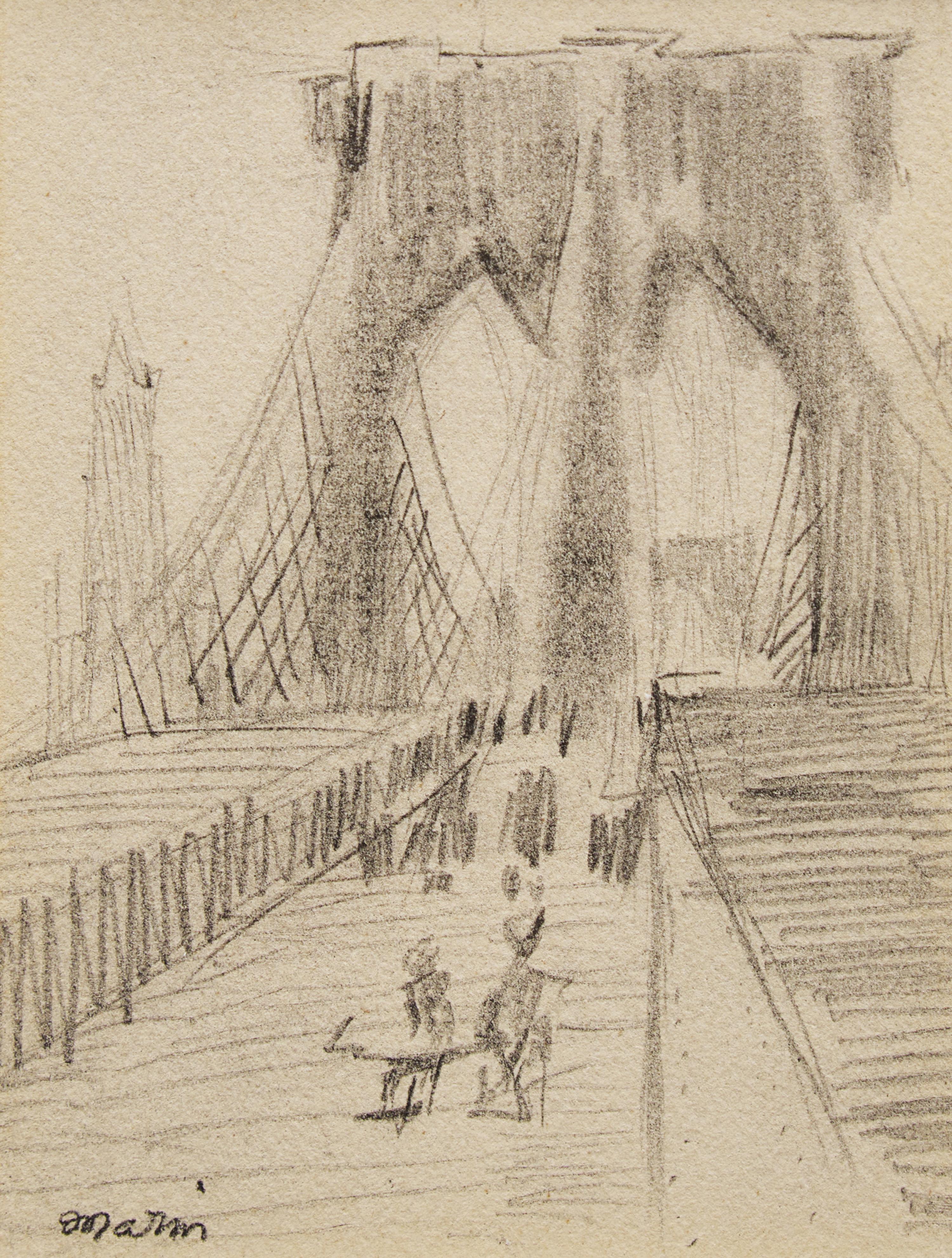 John Marin (American, 1870–1953) — Brooklyn Bridge
