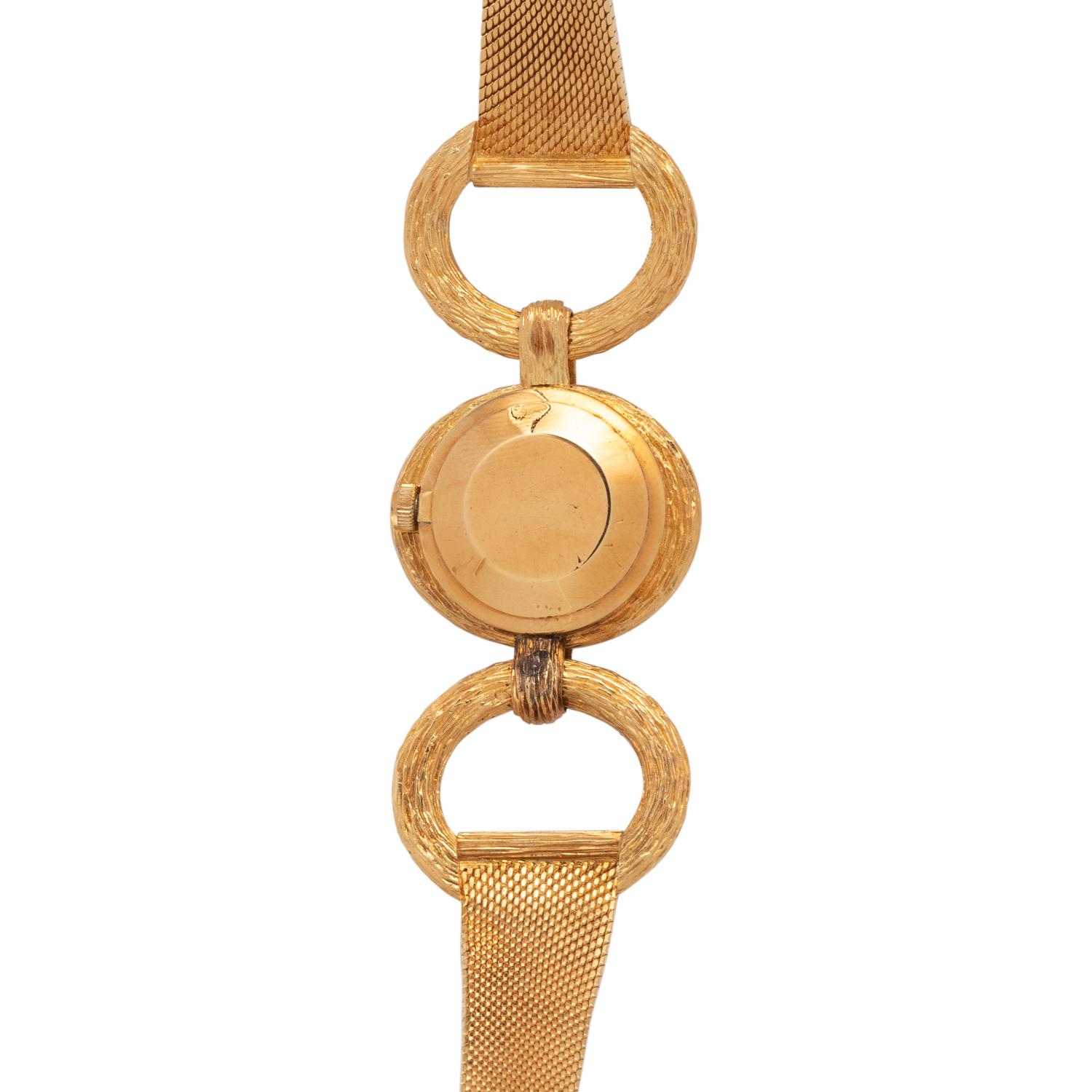 OMEGA, 18K YELLOW GOLD AND TIGER'S EYE WATCH