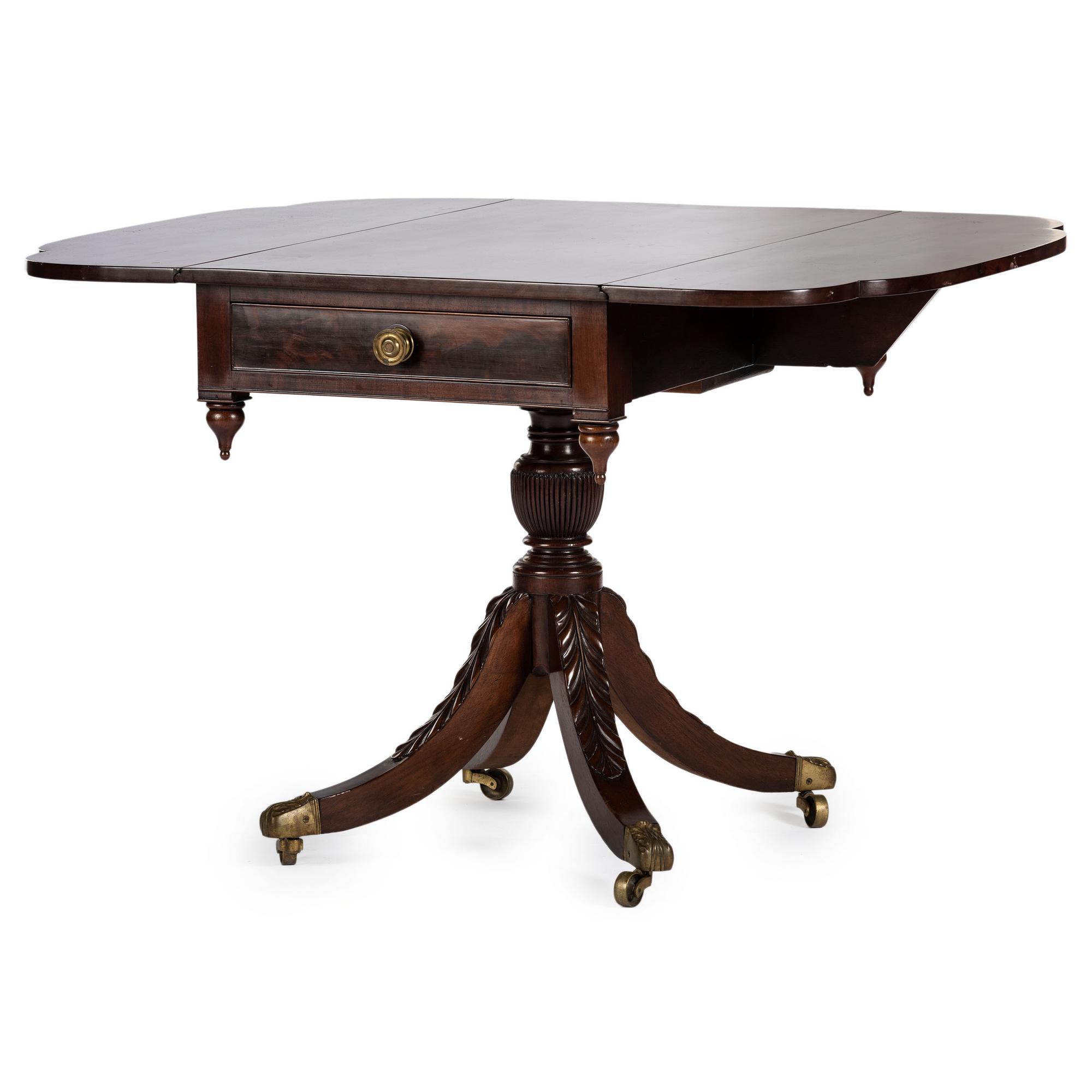 A New York Federal Style Mahogany Drop Leaf Table