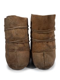 Northern Cree Beaded Moose Hide Boot Moccasins