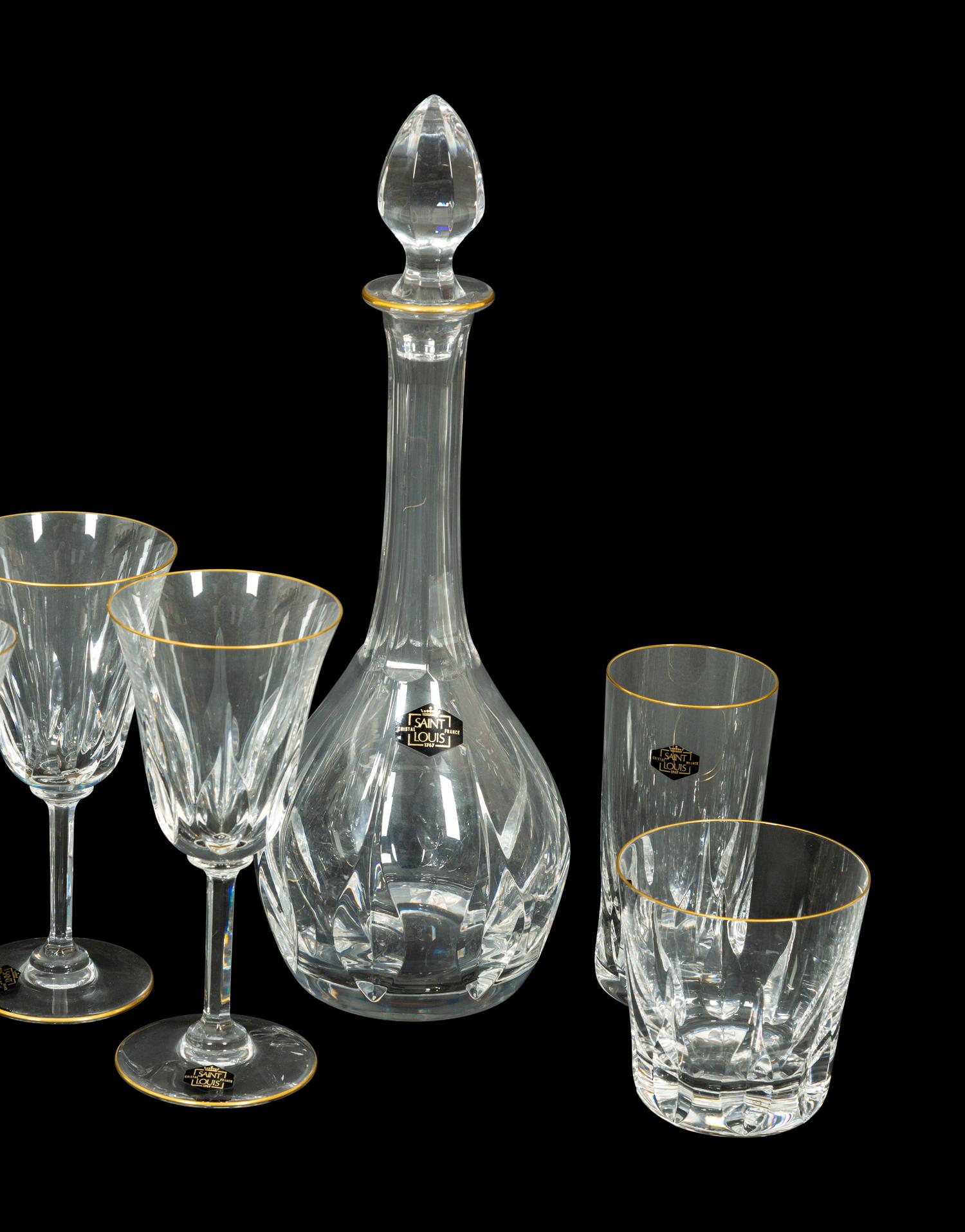 A Saint-Louis Glass Stemware Service