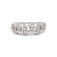 TIFFANY & CO., WHITE GOLD AND DIAMOND 'VANNERIE' RING