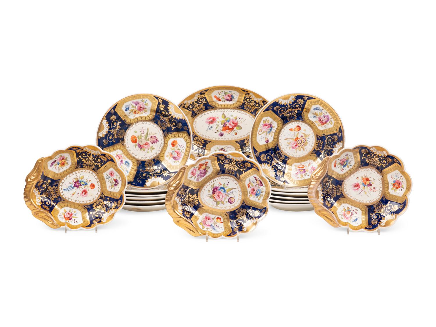A Coalport Porcelain Dessert Service