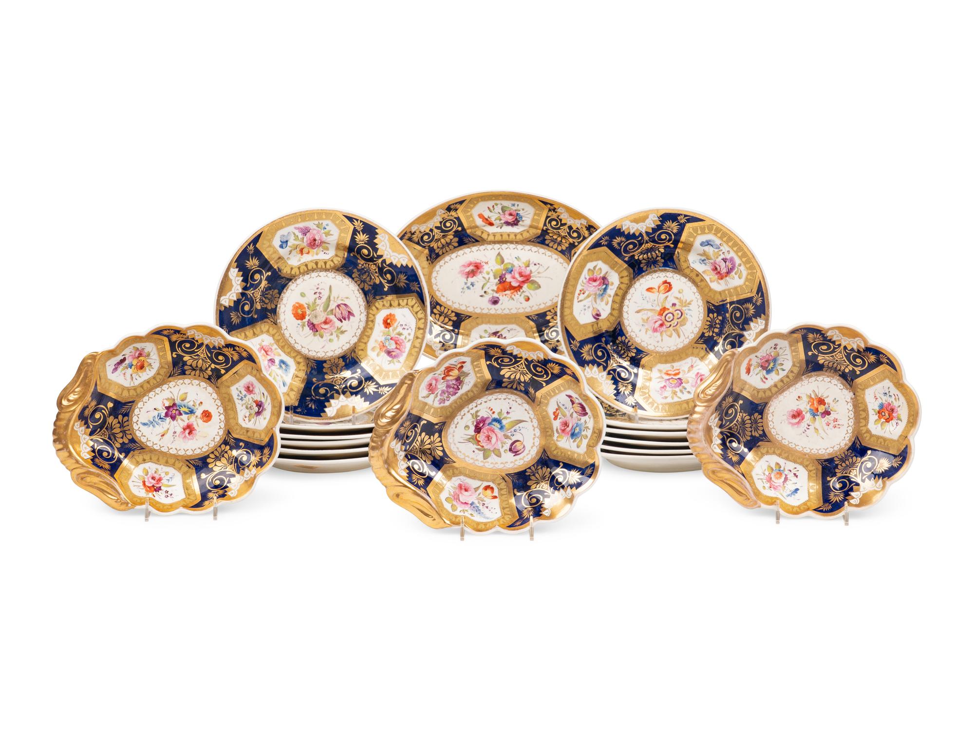 A Coalport Porcelain Dessert Service