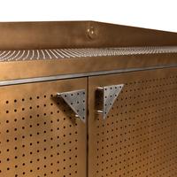 Great Lakes Art Studio Modern Design — Patinated and Perforated Bronze Sideboard