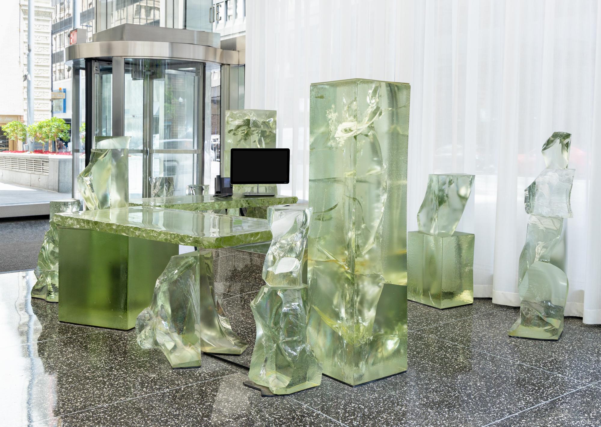 Frank Gehry (American, 1929–2025) — Icehenge Desk from the lobby of the Inland Steel Building
