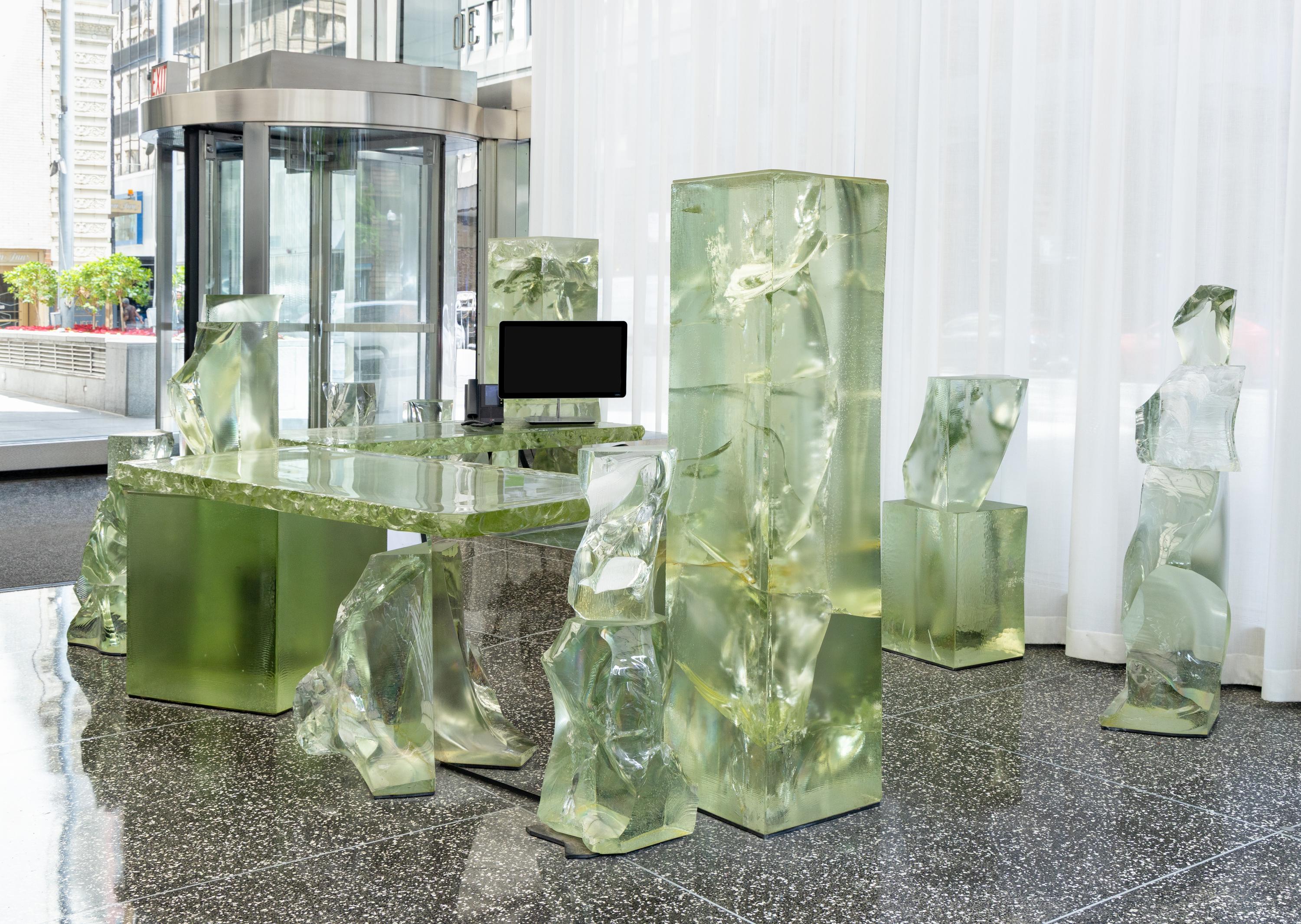 Frank Gehry (American, 1929–2025) — Icehenge Desk from the lobby of the Inland Steel Building