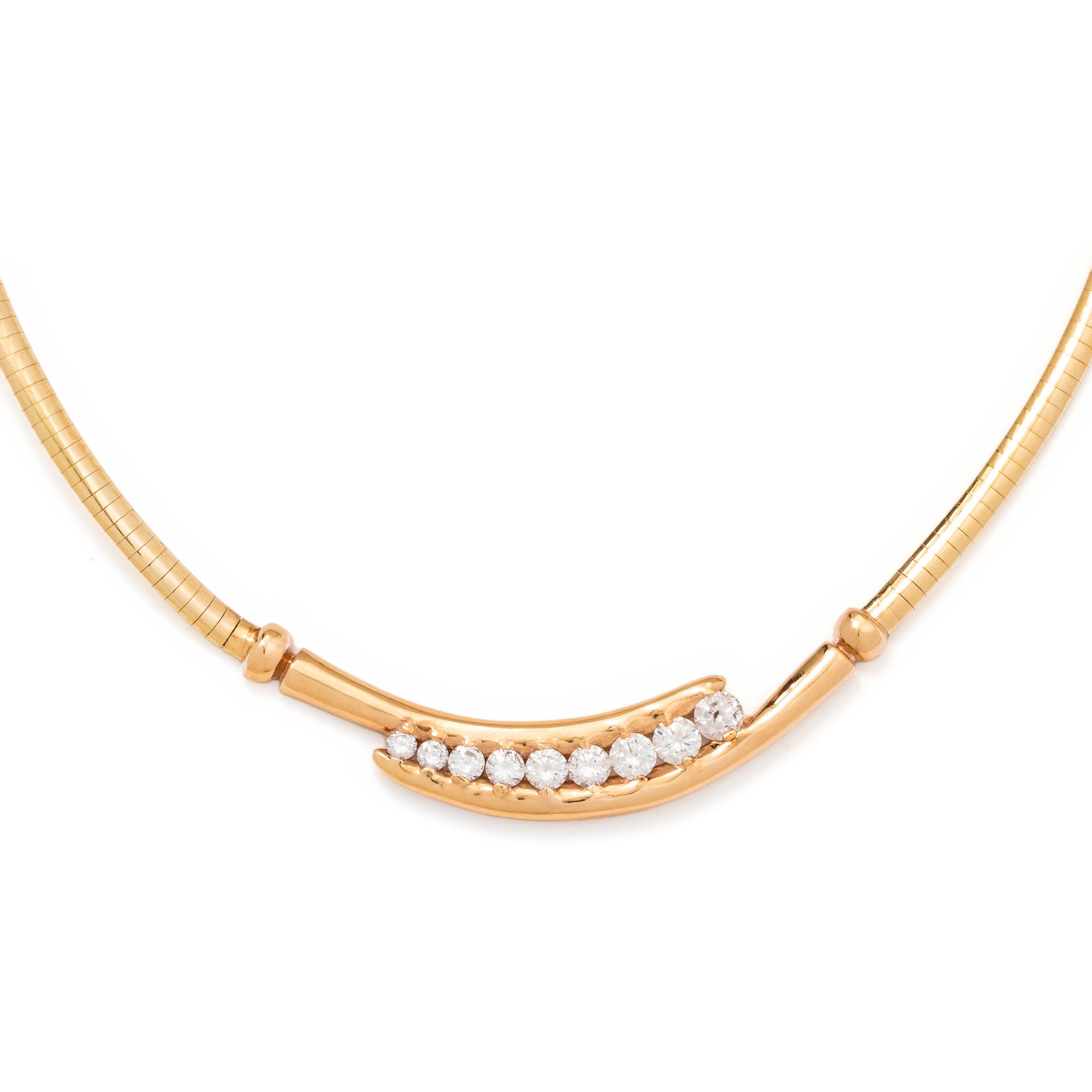 YELLOW GOLD AND DIAMOND NECKLACE