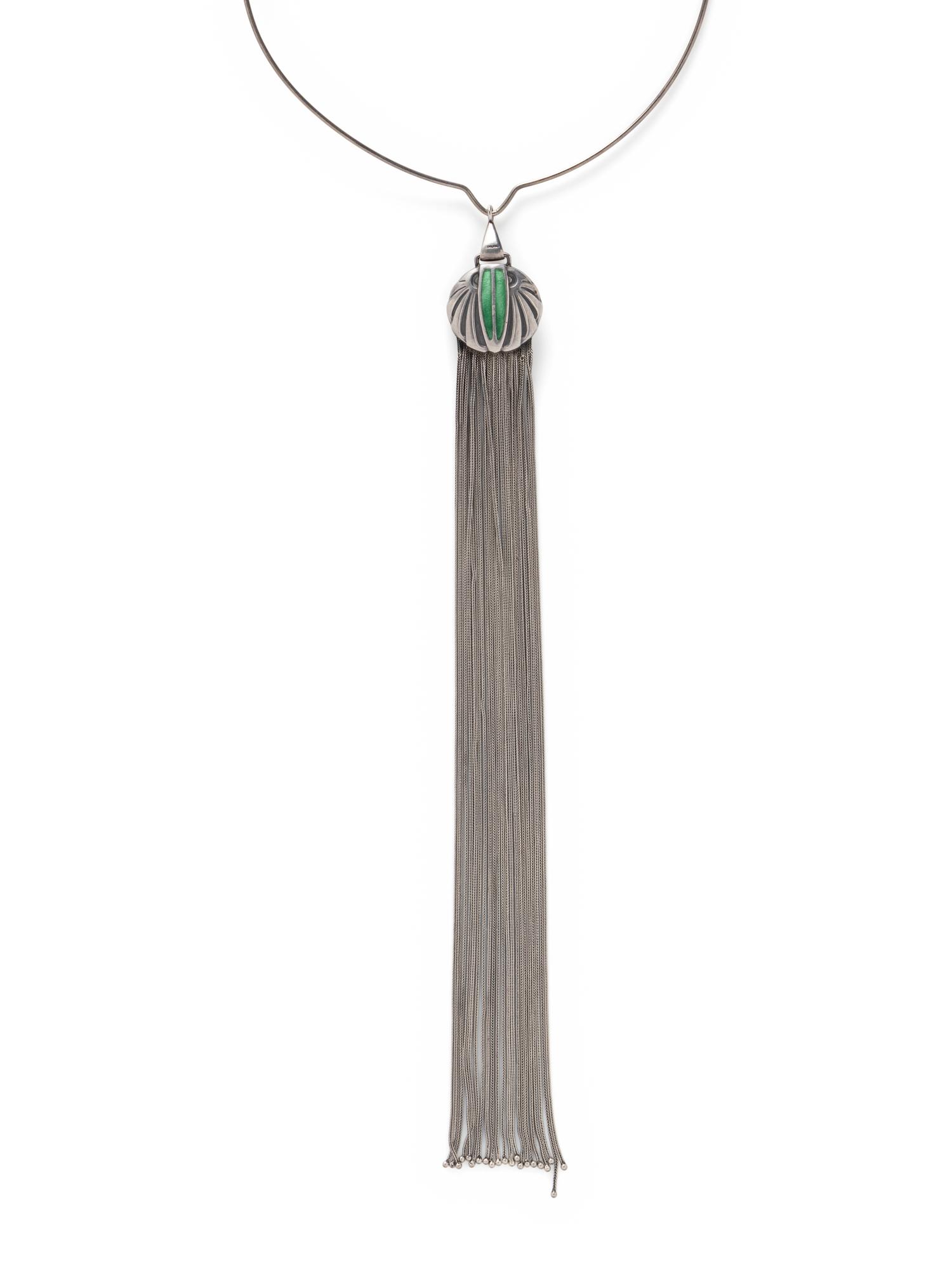 THEODOR FAHRNER, STERLING SILVER AND ENAMEL COLLAR NECKLACE